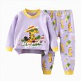 thumbnail image 1 of Xyant Toddler Girl Pjs Cotton Sleepwear Pajamas Sets Kids 2 Piece Long Sleeve Print Jammies, Size 3-6 Months, 1 of 5