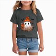 thumbnail image 1 of Xyant Toddler Halloween Shirt Girl T Shirt Short Sleeve Kids Cute Pumpkin/Ghost Graphic Tee Tops Girls Halloween Tshirt,Size 2-14 Years, 1 of 5