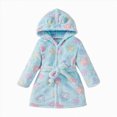 thumbnail image 1 of Xyant Toddlers Kids Hooded Robe Boys Girls Soft Flannel Bathrobes Pajamas Plush Robe,Size 6-7 Years, 1 of 9