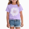 thumbnail image 1 of Xyant Tops for Girls Short Sleeve Shirts Kids Crewneck T-Shirts Summer Tops Basic Tees Girl Tshirt (Purple,11-12 Years), 1 of 4