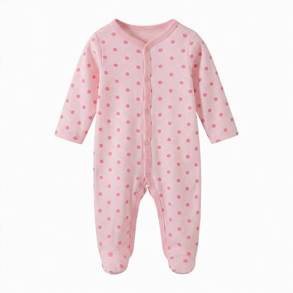 Xyant Unisex Baby One Piece Romper Soft Cotton Sleepwear Soft Pajamas Footed Jumpsuit for Infant Boys Girls 0-12 Months