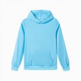 thumbnail image 1 of Xyant Unisex Boys Girls Fleece Hoodies Sweatshirt Toddler Kid Long Sleeve Pullover with Pockets (Light Blue,13-14 Years), 1 of 5