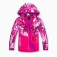 thumbnail image 1 of Xyant Waterproof Hooded Jacket for Boys Girls,Kids Raincoats Outdoor Windbreaker Dinosaur Rain Jacket (Red,8-9 Years), 1 of 6