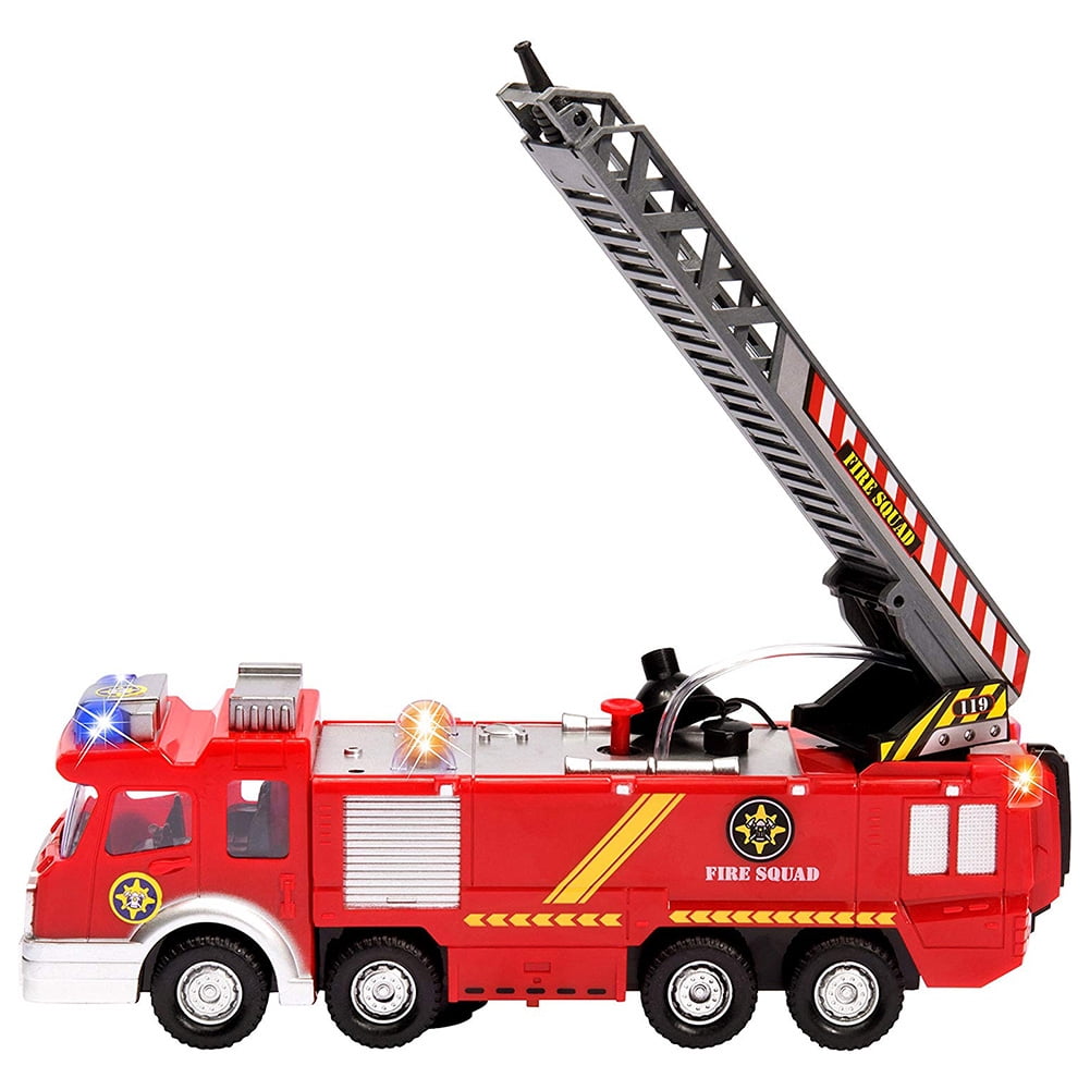 Xyer 360 Rotation Electric Fire Truck Toy with Music LED