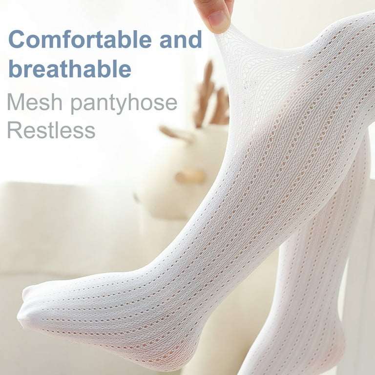 Xyer Baby Pantyhose Hollow Out Stretchy Girls Solid Color