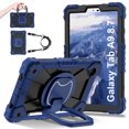 thumbnail image 1 of Xyhop Rugged Hybrid Case for Samsung Galaxy Tab A9 8.7 inch 2023, 360 Degree Stand Shoulder Strap Protector, 1 of 8