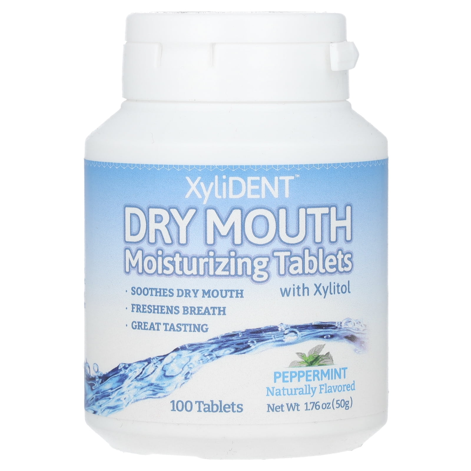 XyliDENT Dry Mouth, Moisturizing Tablets with Xylitol, Peppermint, 100