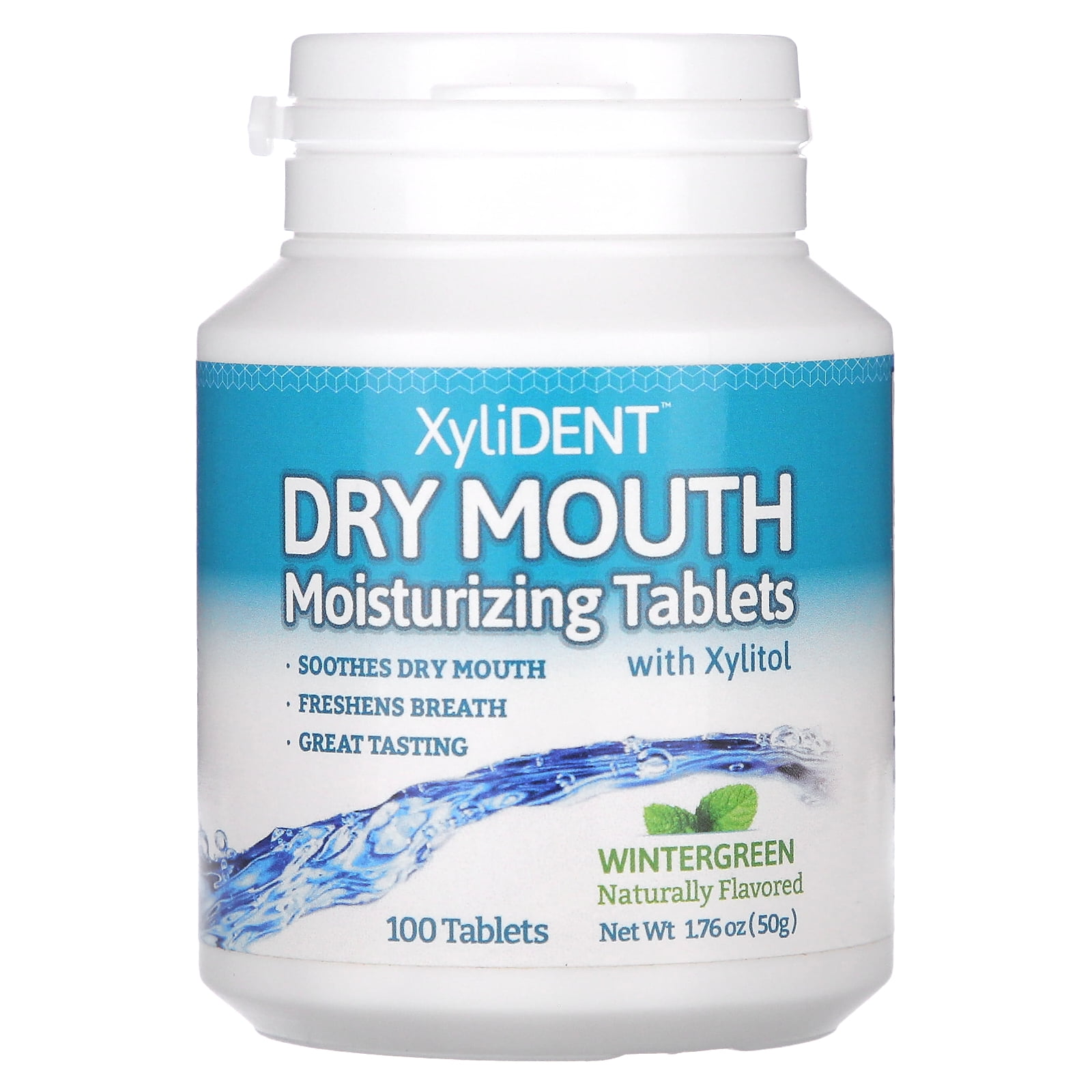 XyliDENT Dry Mouth, Moisturizing Tablets with Xylitol, Wintergreen, 100