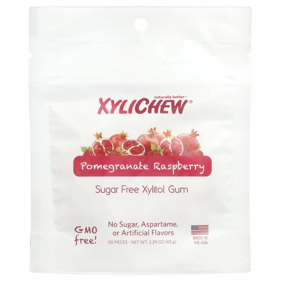XyliDENT Xylichew, Pomegranate Raspberry, 50 Pieces, 2.29 oz (65 g)