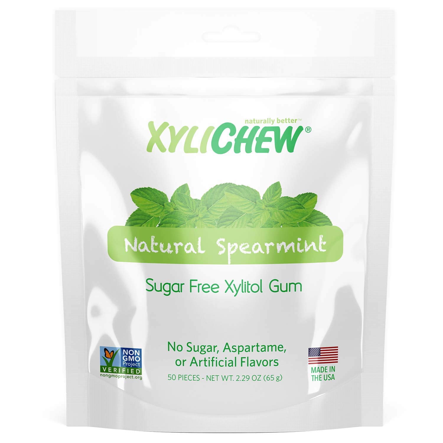 Xylichew 100 Xylitol Chewing Gum Non GMO, Non Aspartame, Gluten Free, and Sugar Free Gum