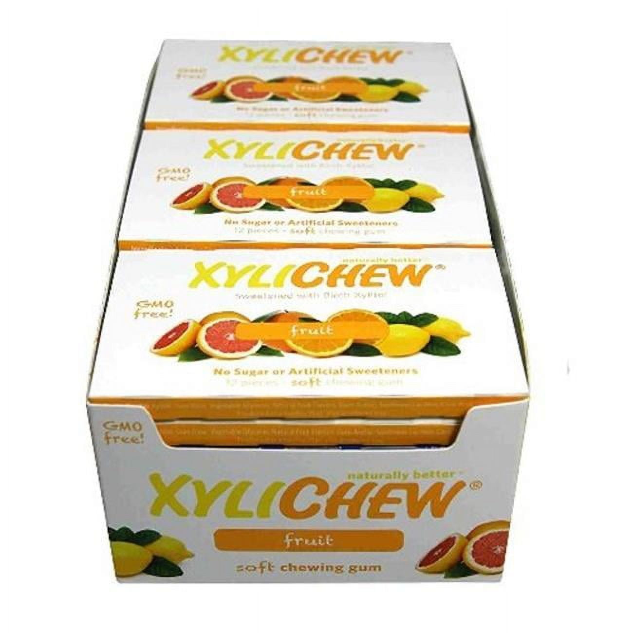 Xylichew 1555929 Fruit Counter Display Chewing Gum 12 Pieces