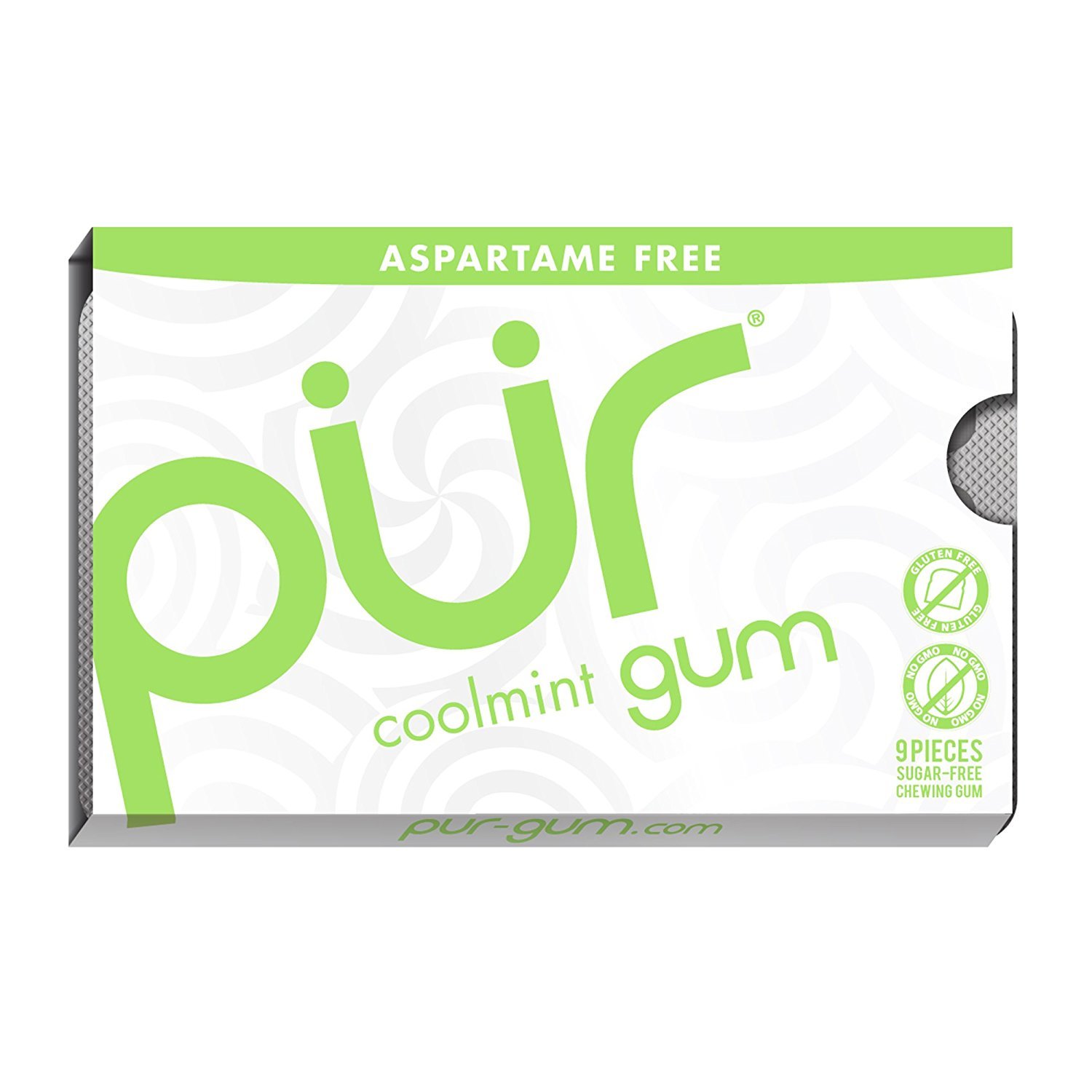 Xylitol Chewing Gum, Coolmint, SugarFree + Aspartame Free, Vegan + non GMO, 9 Count (Pack of 12