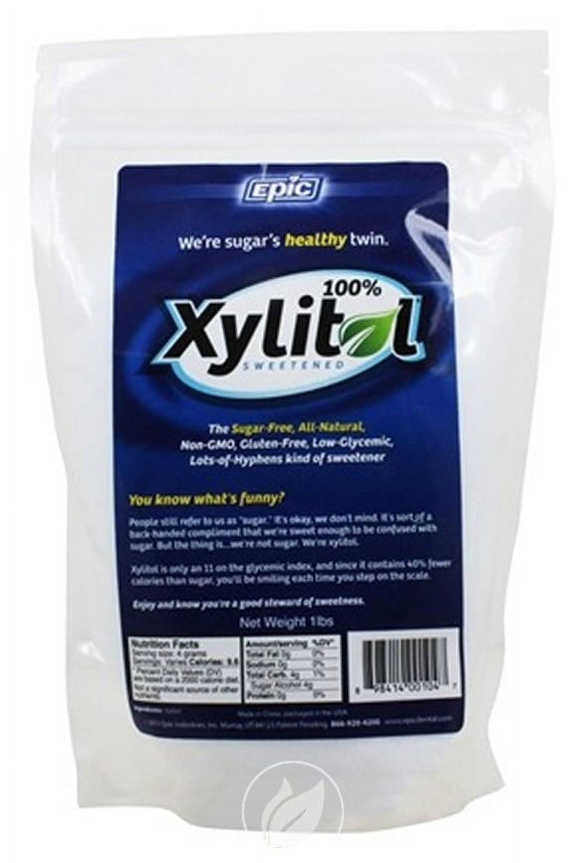 Xylitol Sweetener 1 lb by Epic Dental, Pack of 2