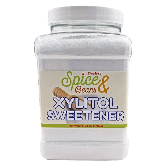 Xylitol Sweetener | Plant Based Sugar Substitute | By Dasher's Spice & Beans | 2.5 lb.