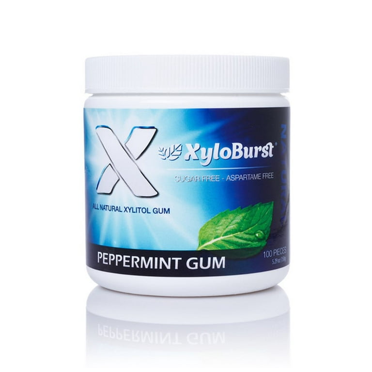 XyloBurst 100% Xylitol Gum, Fruit Gum, 500 Count Jar, Natural Chewing Gum,  Non GMO, Vegan, Aspartame Free, Sugar Free, Keto Friendly