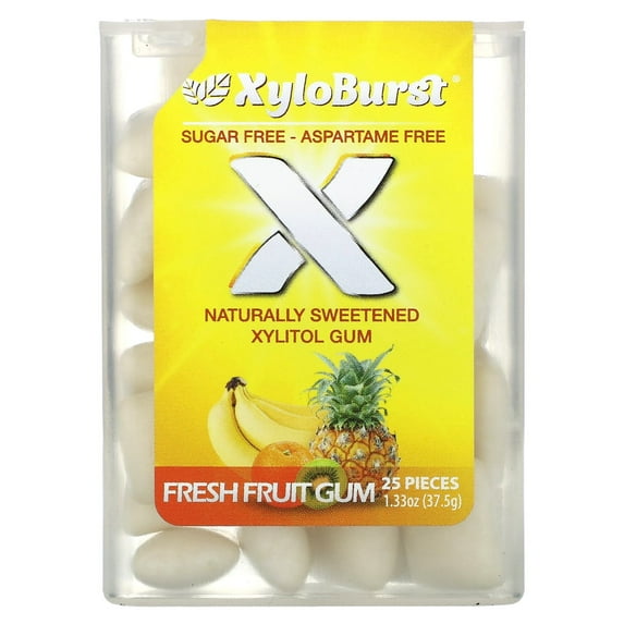 XyloBurst Flip Top Gum Jar, Fruit, 25 Ct