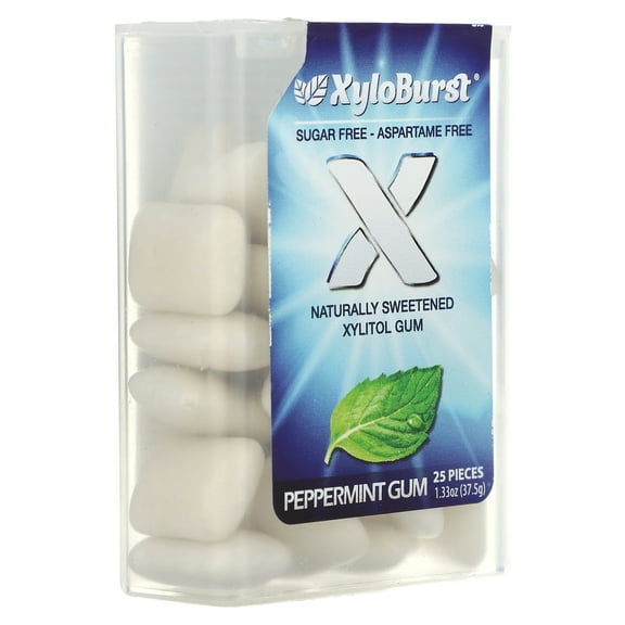 XyloBurst Flip Top Gum Jar, Peppermint, 25 Ct