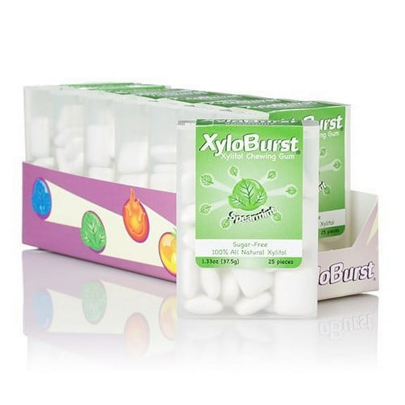 XyloBurst Flip Top Gum Jar, Spearmint, 25 Ct