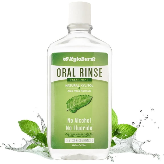 Xyloburst Oral Rinse Mouthwash - Natural Xylitol Mouthwash | Fluoride Free Mouth Wash | Alcohol Free Mouthwash | Fresh Mint Mouth Rinse | SLS Free