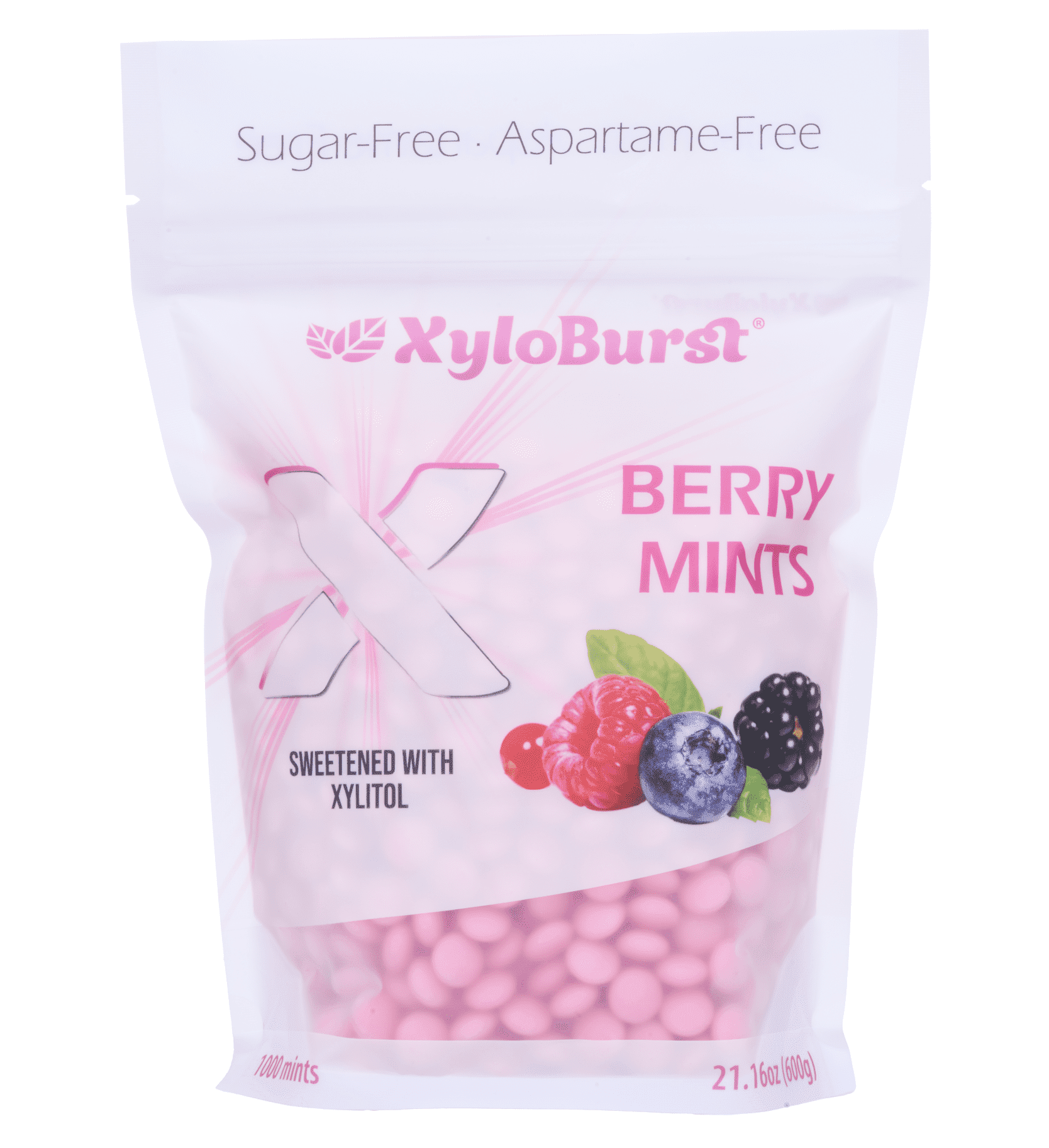 Xyloburst - Xylitol Mints | Sugar Free Breath Mint for Oral Health | Gluten Free, Vegan, Keto Friendly | Aspartame Free Mints | Berry | 1000 Count Bag