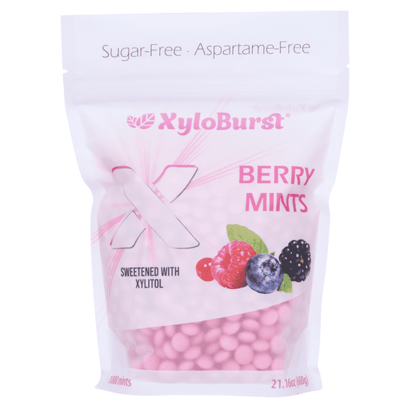 Xyloburst - Xylitol Mints | Sugar Free Breath Mint for Oral Health | Gluten Free, Vegan, Keto Friendly | Aspartame Free Mints | Berry | 1000 Count Bag