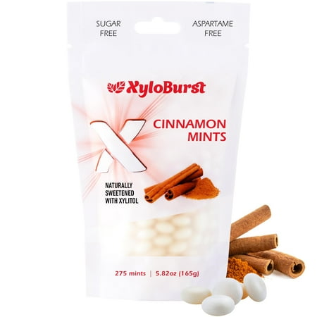 XyloBurst - Xylitol Mints | Sugar Free Breath Mints for Oral Health | Gluten Free, Vegan, Keto Friendly | Aspartame Free Mints | Cinnamon | 275 Count