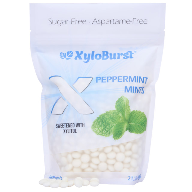 XyloBurst Xylitol Mints Sugar Free Breath Mints for Oral Health Gluten Free, Vegan, Keto