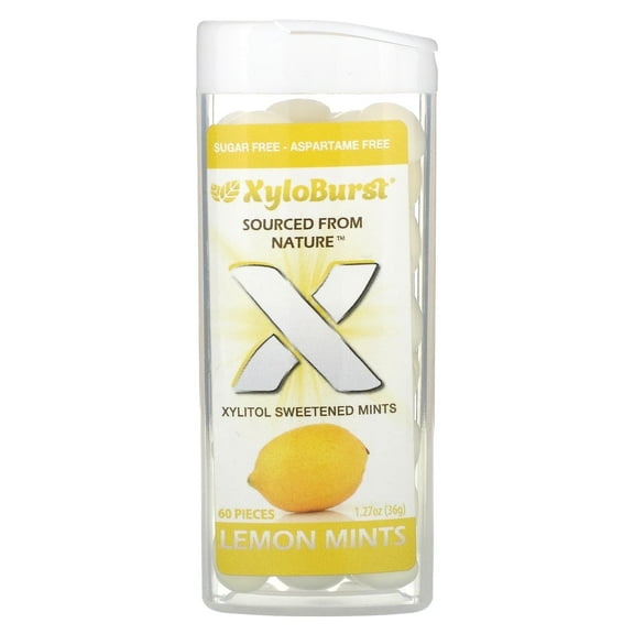 Xyloburst, Xylitol Sweetened Mints, Lemon, 60 Pieces Pack of 2