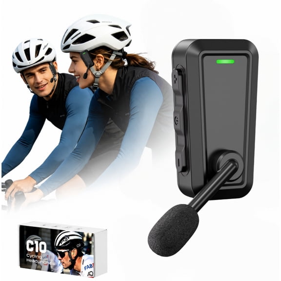 Xylobyte Bluetooth 6.0 Helmet Headphone, Cycling Communication System with 520m Range, Noise Cancelling Headset with Mic for Biking, Skiing, Climbing, Black