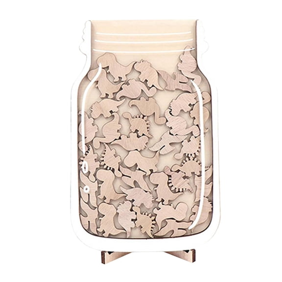 Xyloid Magnetism Positive Award Jar Star Award Jar Behavior Management Classroom Tools Award Jar System for Classroom Home Tabletop Decoration Wooden Jar with Stars and Stand Khaki