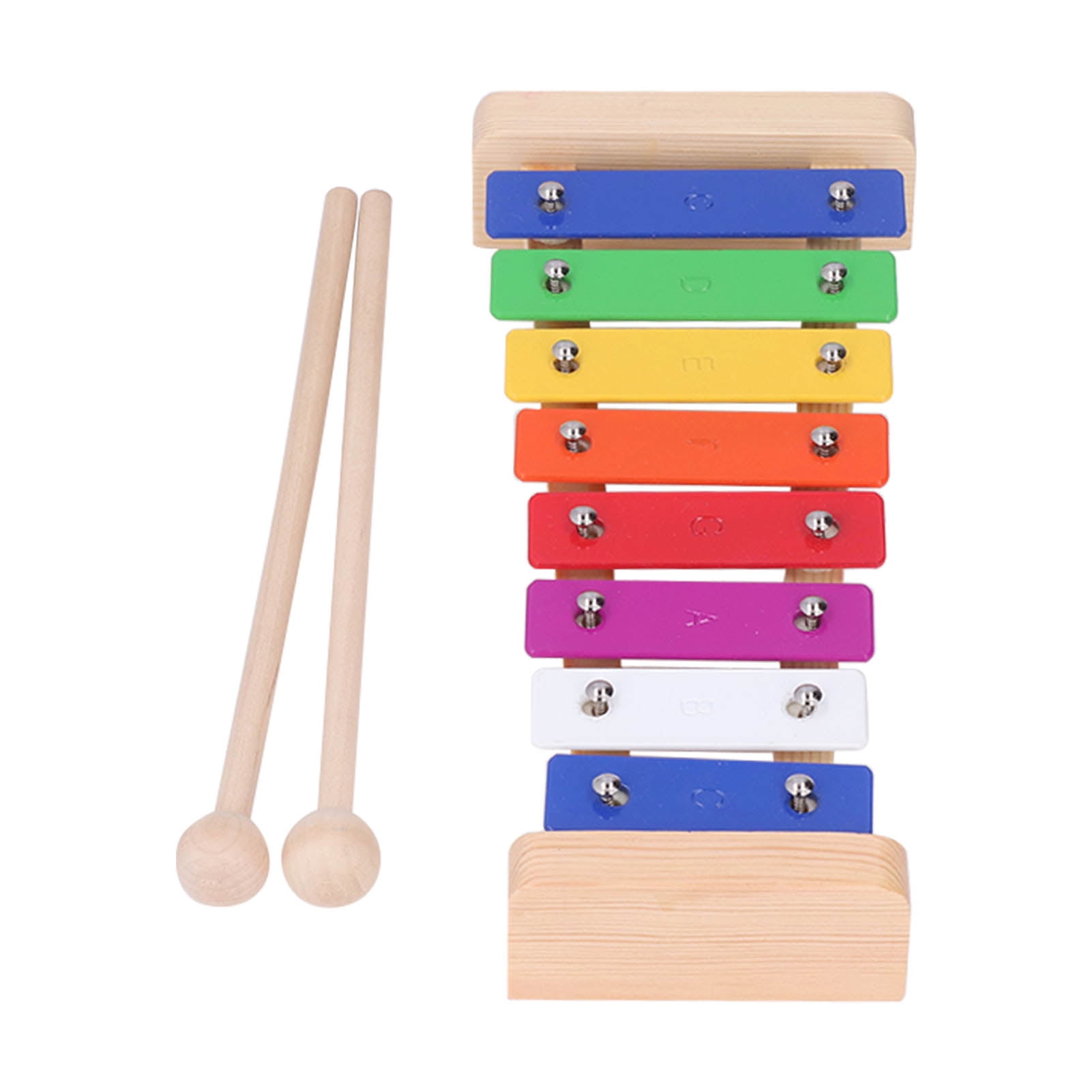 Xylophone for Kids and Toddlers 8 Notes Colorful Aluminum Bars Wooden