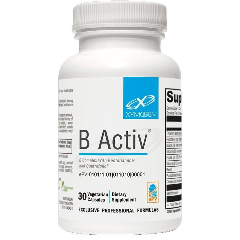 Xymogen Vitamin B Complex - B Activ - Activated B Vitamins with