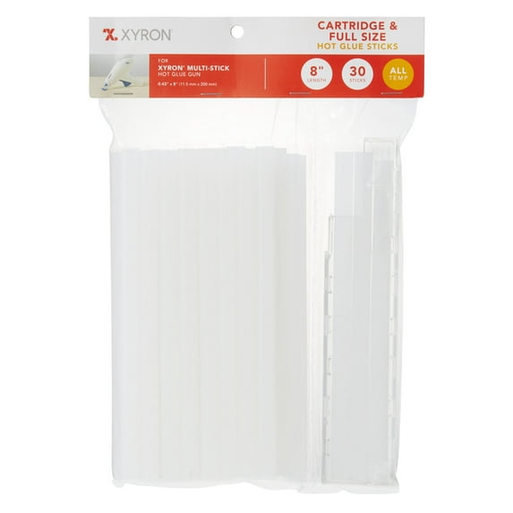 Xyron Full Size 8" Multi-Stick Cartridge and Glue Sticks, 30 Pack