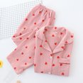 thumbnail image 1 of Xysaqa 2 Piece Women's Pajamas Sets Cute Floral Print Sleepwear Women Long Sleeve Button Up Shirt Pajama Pants Pjs Sets Loungewear, 1 of 3