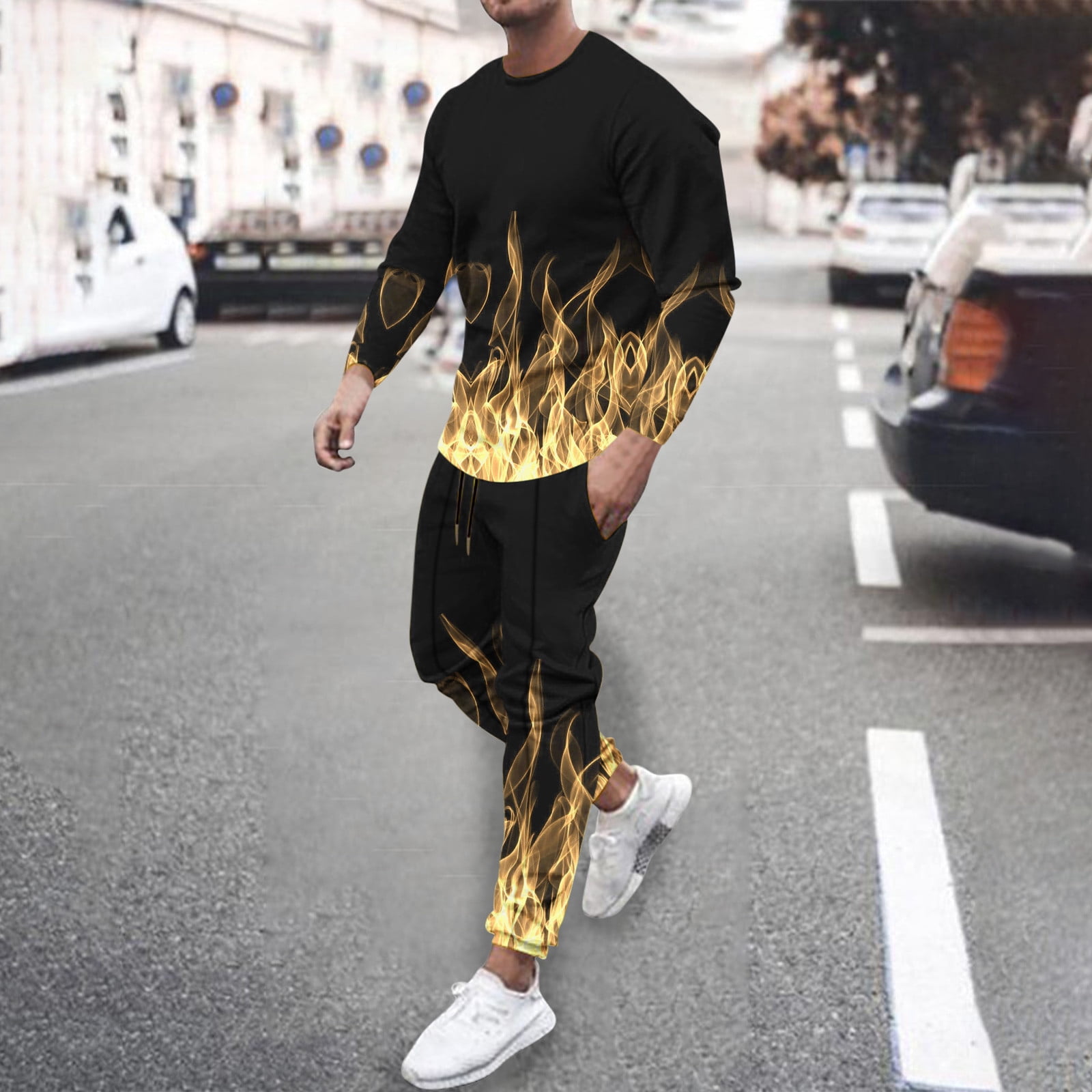 Xysaqa 2 Piece Workout Outfits for Men Casual Long Sleeve Xysaqa 2 Piece Workout Outfits for Men Casual Long Sleeve
