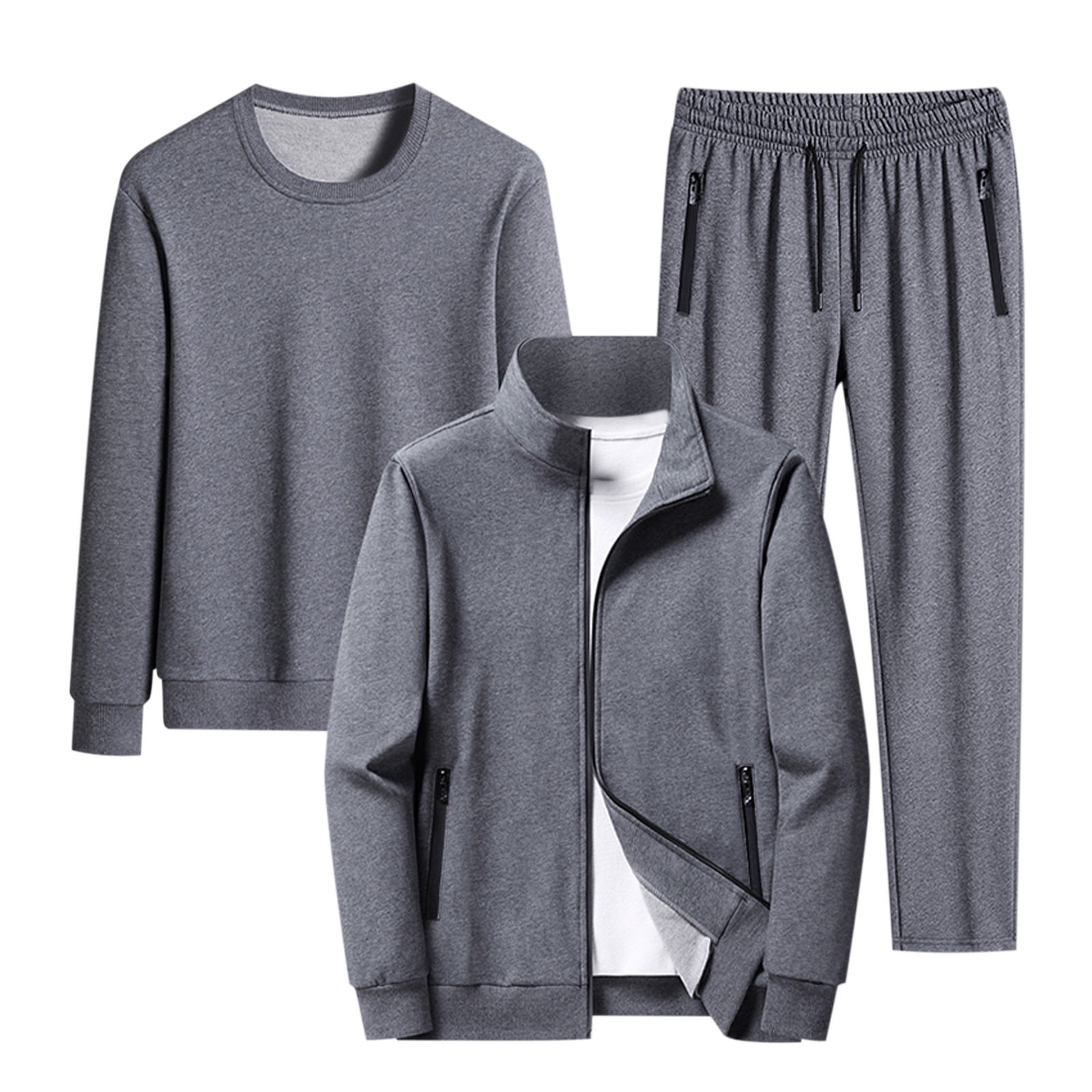 Weiv Men's Activewear Full Zip Windbreaker Tracksuit Sports