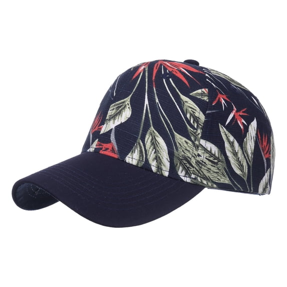 Xysaqa Beach Trucker Hats for Women Snapback Floral Print Baseball Cap for Summer Travel Outdoor