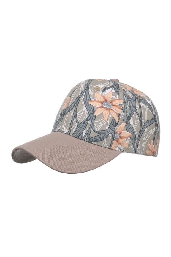 Beach Trucker Hats for Women Snapback Floral Print Baseball Cap for Summer Travel Outdoor