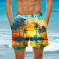 thumbnail image 1 of Xysaqa Big & Tall Board Shorts for Men Swim Trunks Summer Lightweight Hawaiian Beach Shorts Swimsuit Palm Tree Print Holiday Party Swimming Shorts Bathing Suits 3X 4X 5X Summer Savings, 1 of 6