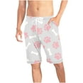 thumbnail image 1 of Xysaqa Big & Tall Men's Pajama Short Pants, Funny Dog Paw Printed Lounge Shorts for Women Plus Size Soft Elastic Waist Sleep Shorts 3X 4X 5X Summer Savings (Unisex), 1 of 8