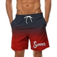 thumbnail image 1 of Xysaqa Big & Tall Mens Swim Trunks Gradient Color Men's Swimwear Swimsuits Hawaiian Beach Shorts Men Swimming Trunks Casual Summer Board Shorts Bathing Suits 3X 4X 5X Clearance, 1 of 3
