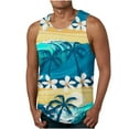 thumbnail image 1 of Xysaqa Big & Tall Tank Tops for Men, Casual Hawaiian Beach Sleeveless Shirt, Tropical Print Novelty Graphic Sports Tees M-6XL, 1 of 4