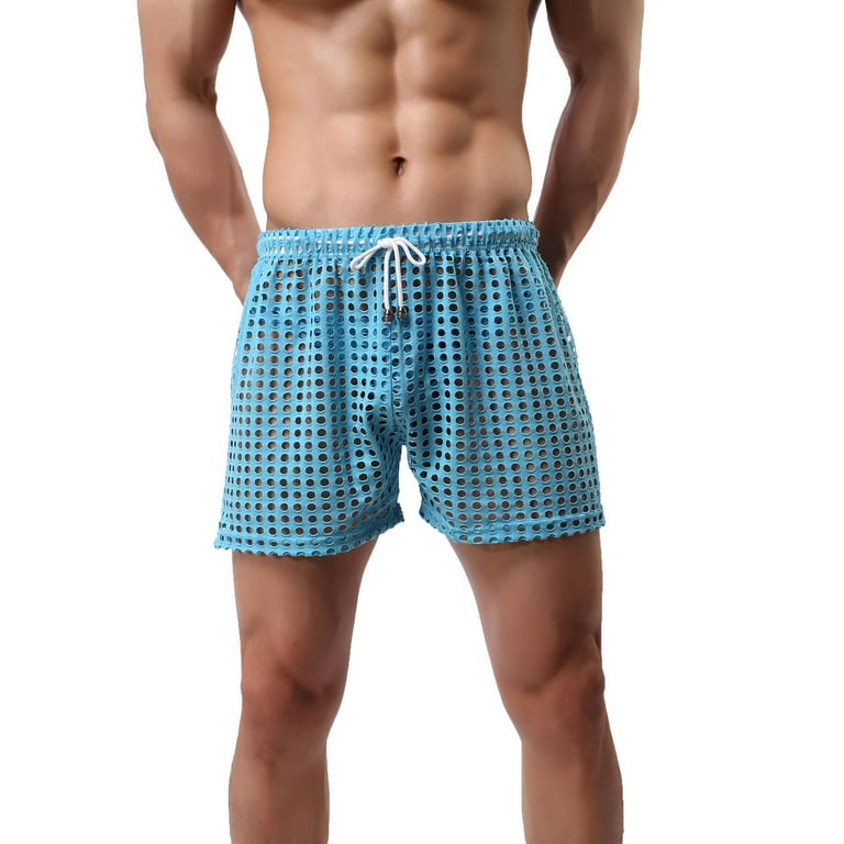 Men's drawstring loose boxer hotsell shorts