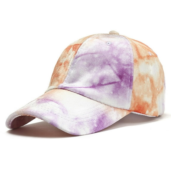 Xysaqa Fashion Tie Dye Baseball Cap for Women Men Cotton Washed Adjusting Trucker Hat Summer Outdoor Sports Sun Hat