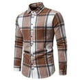 thumbnail image 1 of Xysaqa Flannel Plaid Shirt for Men Long-Sleeve T-Shirt Casual Slim Fitted Buttons Down Shirts, 1 of 9