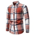 thumbnail image 1 of Xysaqa Flannel Plaid Shirt for Men Long-Sleeve T-Shirt Casual Slim Fitted Buttons Down Shirts, 1 of 9