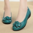 thumbnail image 1 of Xysaqa Flats for Women, Ballets Shoes for Girls Women's Soft Leather Mother Shoes Diamond-Bow Beanball Shoes Round Toe Slip-on Shoes Womens&nbsp;Flats on Clearance, 1 of 7