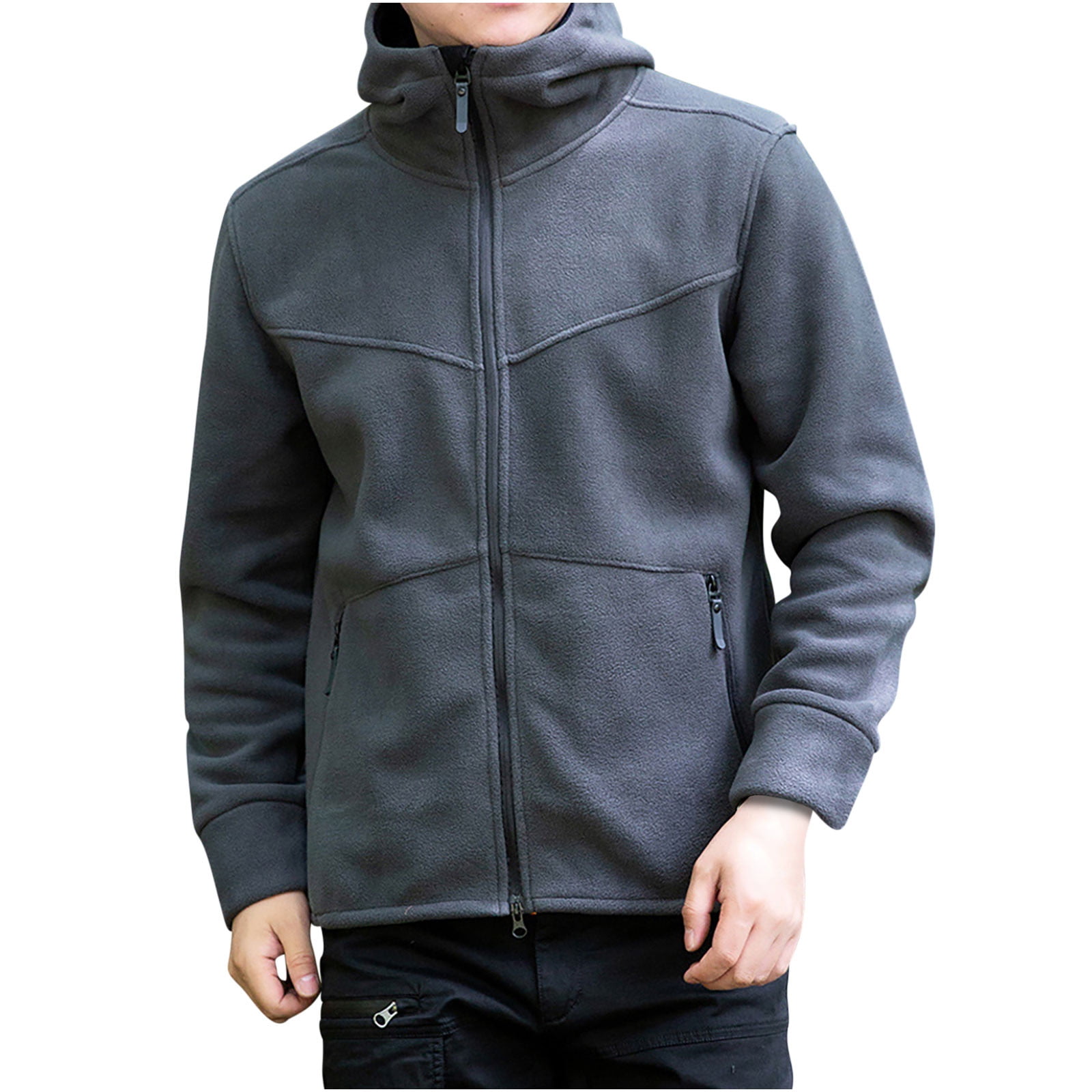 Xysaqa Hoodies for Men Lightweight FullZip Sweashirts Fleeces Jacket