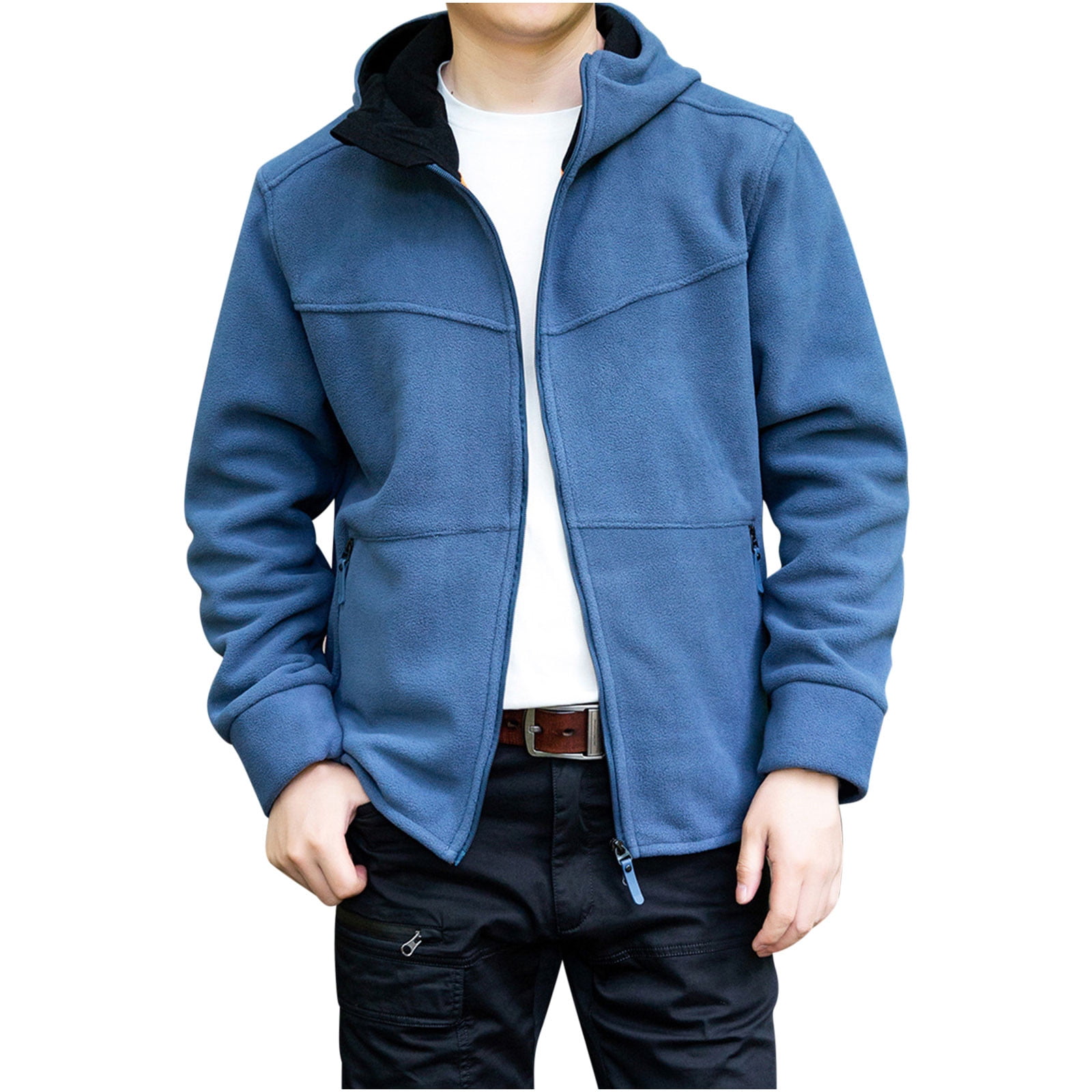 Xysaqa Hoodies for Men Lightweight FullZip Sweashirts Fleeces Jacket