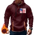 thumbnail image 1 of Xysaqa Hoodies for Men, Men's Novelty Hoodies American Flag Graphic Vintage Printed Pullover Tops Fall Winter Sport Hooded Sweatshirt with Pocket M-3XL, 1 of 4